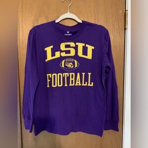 Fanatics Youth large LSU Football Purple and Yellow Long Sleeve Shirt